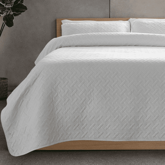Smart Bamboo Colcha Reversible Hipoalergenico Microfibra GSM + Fundas De Almohada Matrimonial -Queen