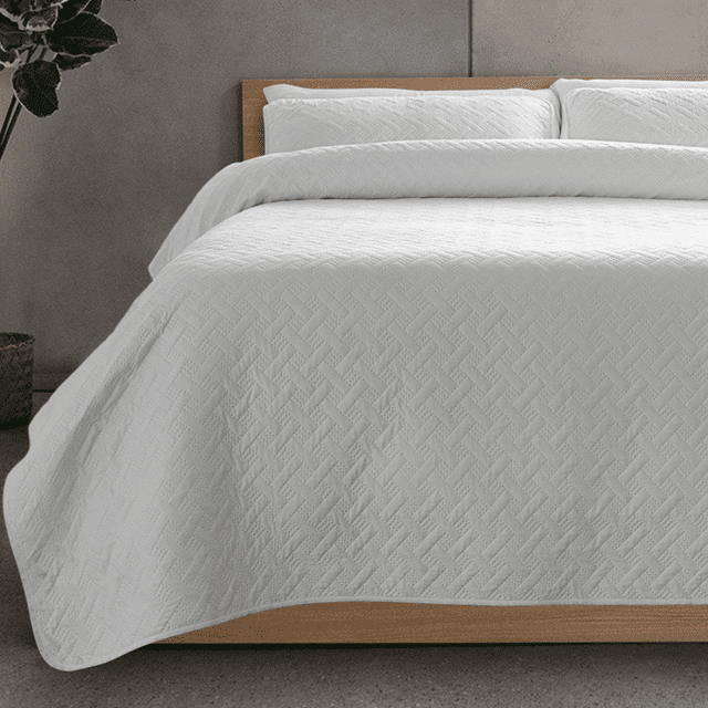 Smart Bamboo Colcha Reversible Hipoalergenico Microfibra GSM + Fundas De Almohada Matrimonial -Queen