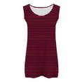 thumbnail image 6 of fatyb Plus Size Women's Tank Tops Sleeveless Striped Tshirts Loose Tunic Womens Casual Summer Blouses, 6 of 6