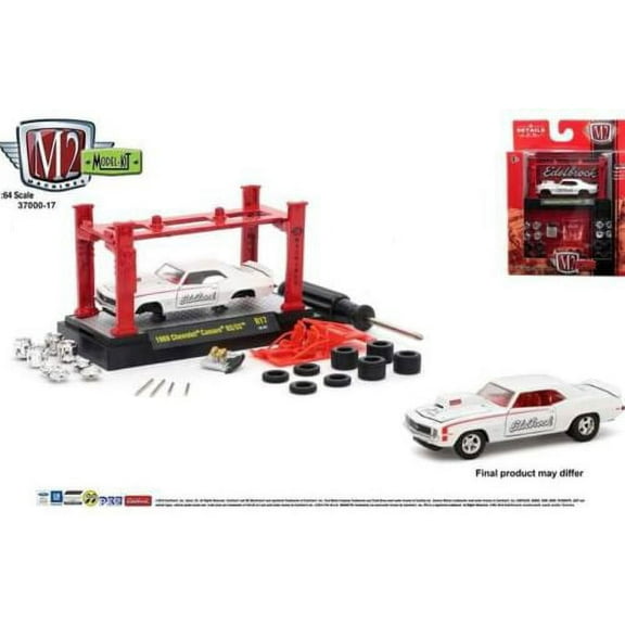 M2 MACHINES 1:64 MODEL KIT AUTO-LIFT RELEASE 17 - 1969 CHEVROLET CAMARO RS/SS - EDELBROCK (WHITE) 37000-17E