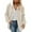 White, variant on Autumn and Winter Loose Plush Zipper Jacket, Grey Xl
