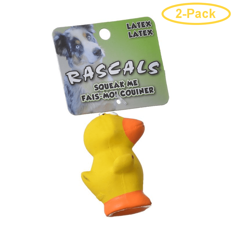 Rascals Latex Duck Dog Toy 2.5 Long Pack of 2