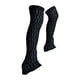thumbnail image 1 of Calentadores de piernas para patinaje artístico sobre hielo Calcetines altos sin pie Calcetines ligeros Mantener tejido Patinaje Negro, 1 of 9