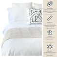 thumbnail image 2 of Pie de cama Queen / King size - Camino decorativo para colcha o cobertor - tejido artesanal - Hueso MACAR Pie de cama G hueso, 2 of 4
