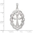 thumbnail image 5 of Sterling Silver Diamond-Cut Cross Pendant (37.97 X 21.32) Made In Thailand qc9710, 5 of 6