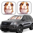 thumbnail image 1 of Balery Cartoon Guinea Pig Parasol para parabrisas de coche de 2 piezas | Parasol plegable para parabrisas delantero de coche para la mayoría de sedanes-Small, 1 of 6