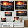 thumbnail image 4 of Designart "Los Angeles in Orange and Grey" Landscapes Floater Framed Canvas Art Print, 4 of 7