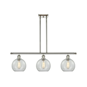 Innovations Lighting 516-3I Athens Athens 3 Light 36" Wide Linear Chandelier - Nickel