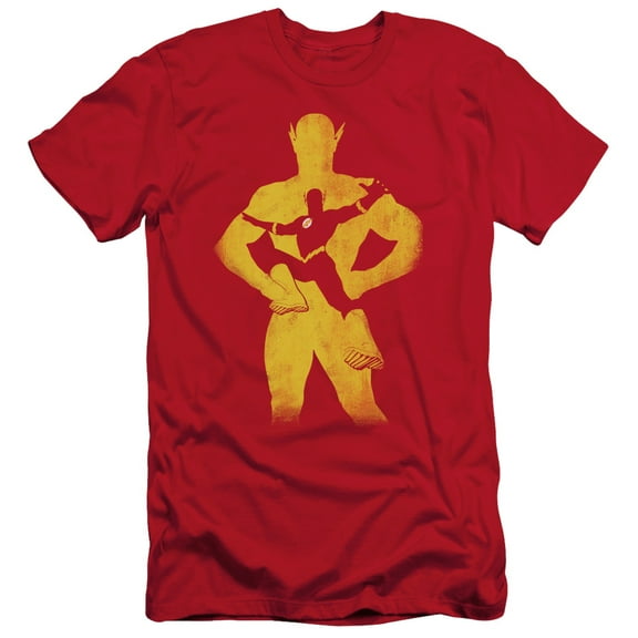 JLA Justice League Flash Knockout S/S Adult 30/1 T-Shirt Red