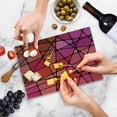 thumbnail image 4 of Retro Cutting Board, Antique Stained Glass Illustration with Mosaic Design Colorful Geometric Pattern, Decorative Tempered Glass Cutting and Serving Board, Small Size, Multicolor, by Ambesonne, 4 of 4