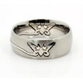 thumbnail image 2 of Metals Jewelry Adult Men's / Women's 8mm Butterfly Puzzle Ring Surgical 316L Stainless Steel Size 10, 2 of 5
