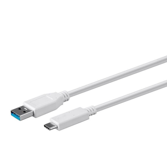 Sanoxy Cables and Adapters; USB Type C to USB-A 3.1 Gen 2 Cable, 10Gbps, 3A, 30AWG (3.3ft), White
