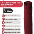 thumbnail image 3 of ELW Premium Suede Cowhide 2-4 oz 1-1.6mm - Soft Full Grain Pre-Cut Side Leather - 6-8 SQ FT,Burgundy - USA Made Silky Buffed Suede Fabric Leather for Car Upholstery, Crafts, Garments, Furniture, 3 of 9