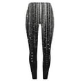 thumbnail image 4 of lcziwo Sequin Pants for Women Fashion Glitter Printed Workout Yoga Pants Casual Milk Silk Soft Stretch High Waisted Leggings White XL, Sale of The Day Prime Today, 4 of 7