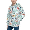 thumbnail image 2 of Naloa Butterflies Teenage Zipper Hoodie, Long Sleeve Zip Up Hoodies Casual Jackets Tops for 7-12 Years-Small, 2 of 6