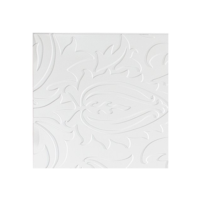 FASÄDE Easy Installation Nettle Gloss White Wall Panel Sample (12" X 12" Sample)