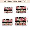 thumbnail image 5 of Flower Stripes Door Mat Indoor Outdoor, Black White Geometric Pink Rose Floral Non Slip Welcome Mat with Rubber Backing, Absorbent Fabric Front Door Mats Entryway Rug for Home Patio Entrance 18"x30", 5 of 9