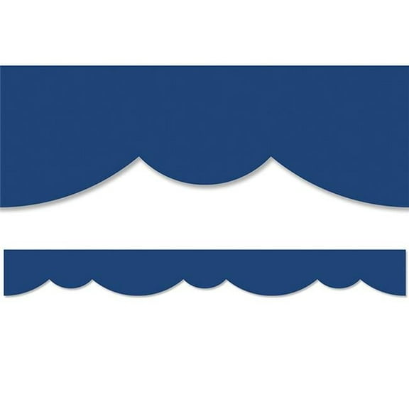 48 ft. Blue Stylish Scallops EZ Border Trim, Pack of 3