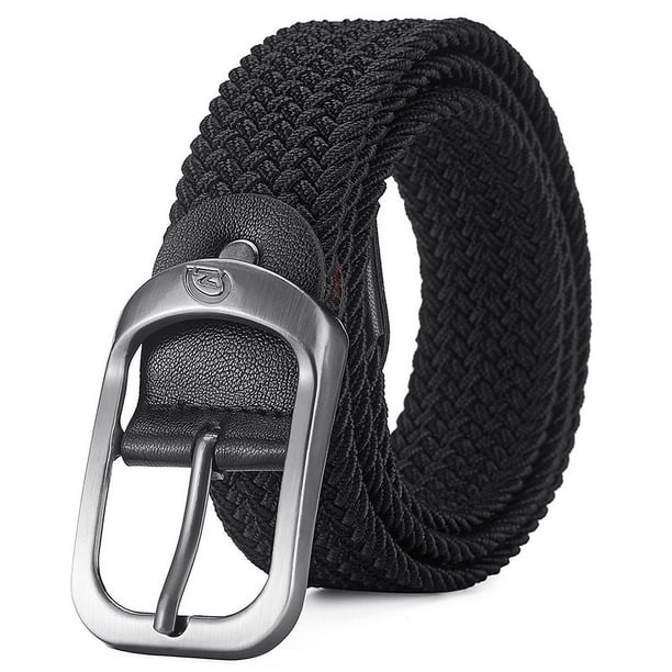 Cinturón de hombre, cinturón elástico sin agujeros, cinturón elástico con hebilla de pasador para estudiantes, cinturón de pantalones de moda para hombres y mujeres jóvenes