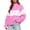 Pinks, variant on Quarter Zip Sweatshirt Women Stand Collar Color Block Fleece Pullover Lightweight Casual Loose Long Sleeve Fall Sweatshirt No Hood Black S