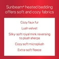 thumbnail image 5 of Sunbeam Heated Throw Blanket  Microplush, 3 Heat Settings, Walnut - TSM8TS-R470-25B00, 5 of 7
