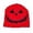 Red, variant on Venzia Halloween Pumpkin Face Knit Beanie, Black Orange Jack-o'-lantern Winter Hat
