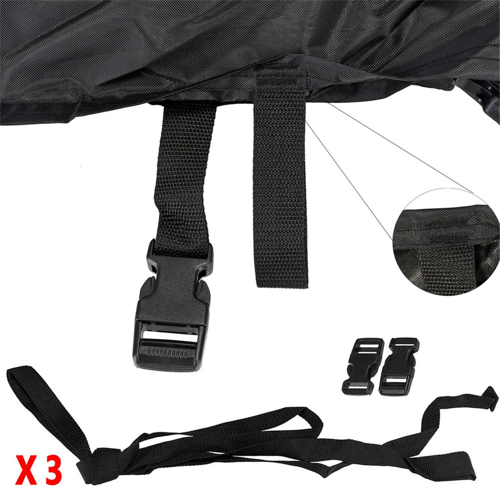 LABLT UTV Cover 4 Seater Heavy Double Row Seat Utility Vehicle Cover for Polaris RZR XP 4 Turbo S Black