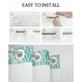 thumbnail image 5 of No Hook Shower Curtain with Snap in Liner, Summer Gradient Teal Ocean Coral Coastal Hotel Shower Curtains for Bathroom, Washable Shower Curtain Liner Set with Mesh Top Window, 66"x72", 5 of 6