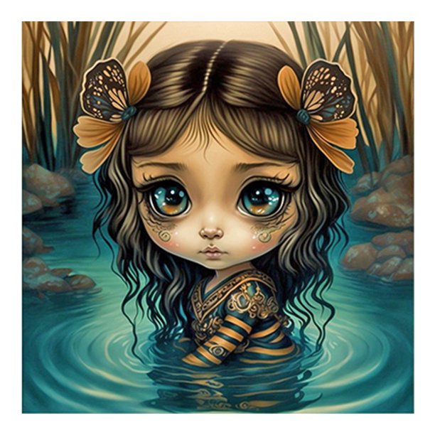 Pintura de diamante 5D DIY Kit completo de taladro redondo Elf Girl Decoración del hogar (LP132) Hugtrwg Para estrenar