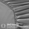 thumbnail image 4 of Fitted Sheet Only - Extra Deep Pocket No-Pop Off Elastic Bottom Sheets - Ultra-Soft Brushed Microfiber Hotel Luxury Machine Washable Fitted Bed Sheets - Fade & Shrink Resistant (Gray, Queen), 4 of 8