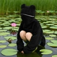 thumbnail image 2 of Miluxas Frog Hoodie Teen Girls Cute Oversized Hoodies Women Sweatshirt Solid Casual Pullover Tops with Pocket Black XXXL(XXXL), 2 of 9
