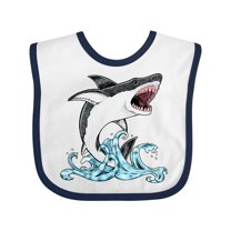 Inktastic Great White Shark Jumping Boys or Girls Baby Bib