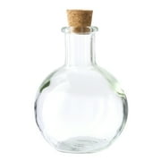 Round Glass Bottle with Cork by Ashland - Decorative Jar for Weddings - Parties - Home Decor - Arts & Crafts - Bulk 12 Pack