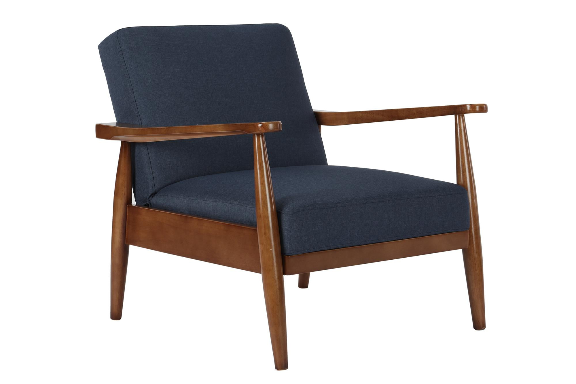 Better Homes and Gardens MidCentury Upholstered Wood Accent Chair