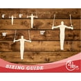 thumbnail image 3 of Unfinished Wood Gymnastics Iron Cross Shape | DIY Craft Cutout | up to 46" DIY 36" / 1/4", 3 of 3