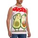 thumbnail image 2 of Fotbe Avocado Lovers Wearing Umbrella Men's Camiseta sin Mangas Estampada para Hombres, Playera Casual para Gimnasio, Entrenamiento, Playa-Large, 2 of 7