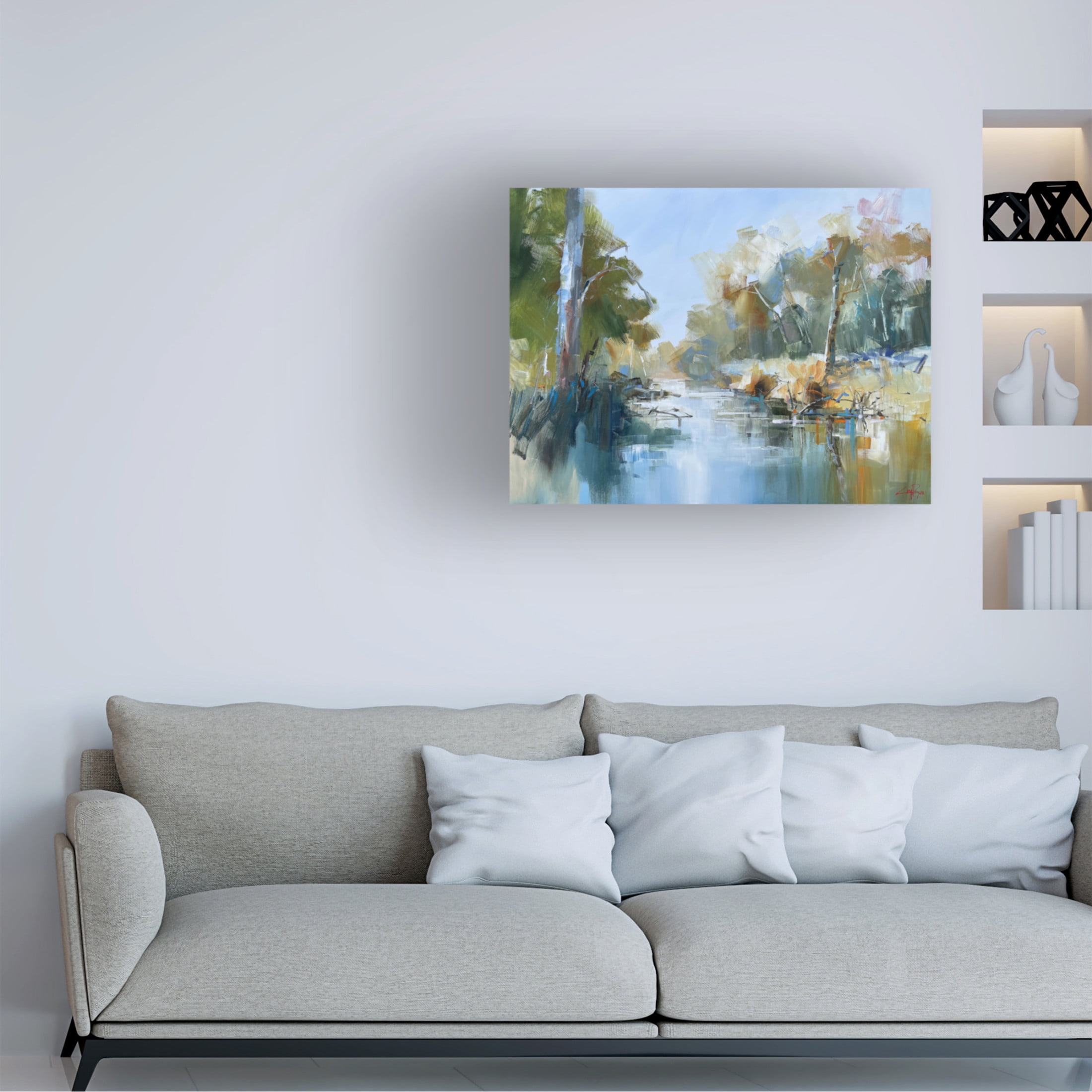 Canvas Wall Art - Craig Trewin Penny 'Creek from the Murray' Wall Art for Living Room, Bedroom, or Office Décor by Trademark Fine Art - 19 x 14 Inches
