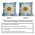 thumbnail image 5 of Summer Daisy Floral Pillow Covers 20X20 Inch Set of 2 White Petal Flower Bloom Decorative Pillow Cases Blue Seasonal Cotton Linen Cushion Case Farmhouse Home Decor for Sofa Couch Porch Outdoor, 5 of 6