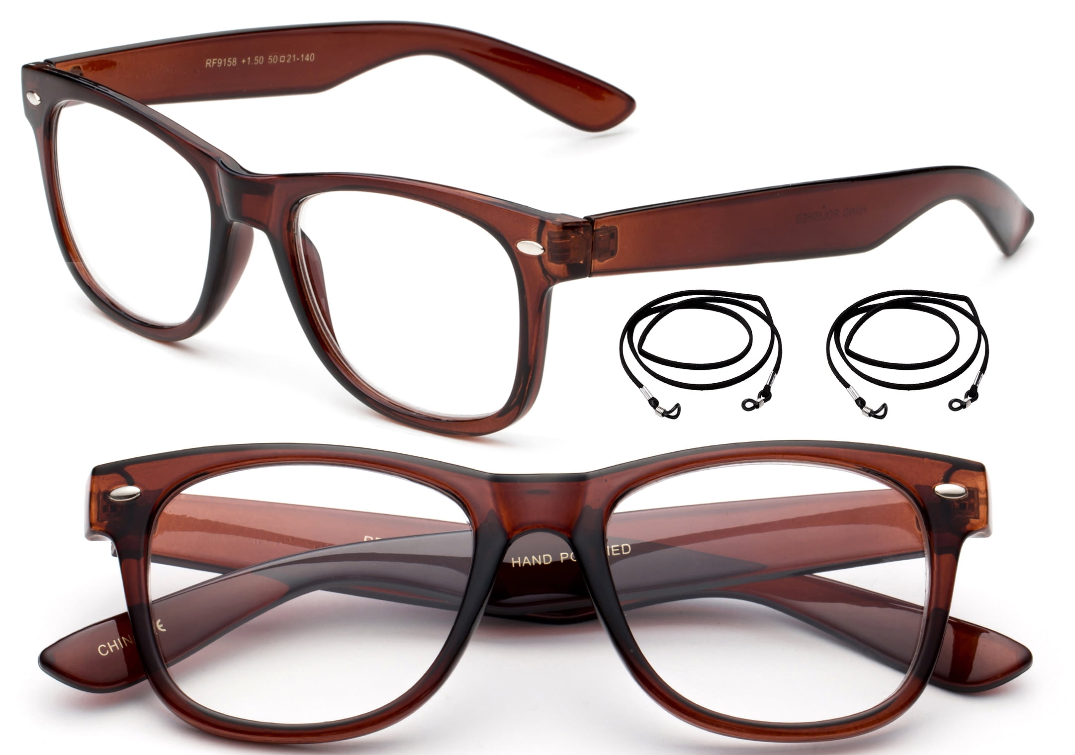 2 Pack Vintage Style Reading Glasses Comfortable Stylish Simple Reader