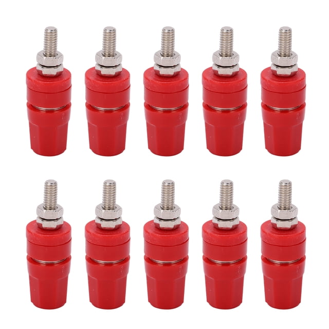 24.320 4.0 mm Terminal Binding Post 24A Conector de enchufe tipo banana para terminal de amplificador de altavoz Rojo
