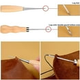 thumbnail image 4 of 29pcs Leather Craft Sewing Kit, EEEkit Leather Repair Upholstery Sewing Kit 8 Colors Waxed Thread Sewing Needles Awl, 4 of 9