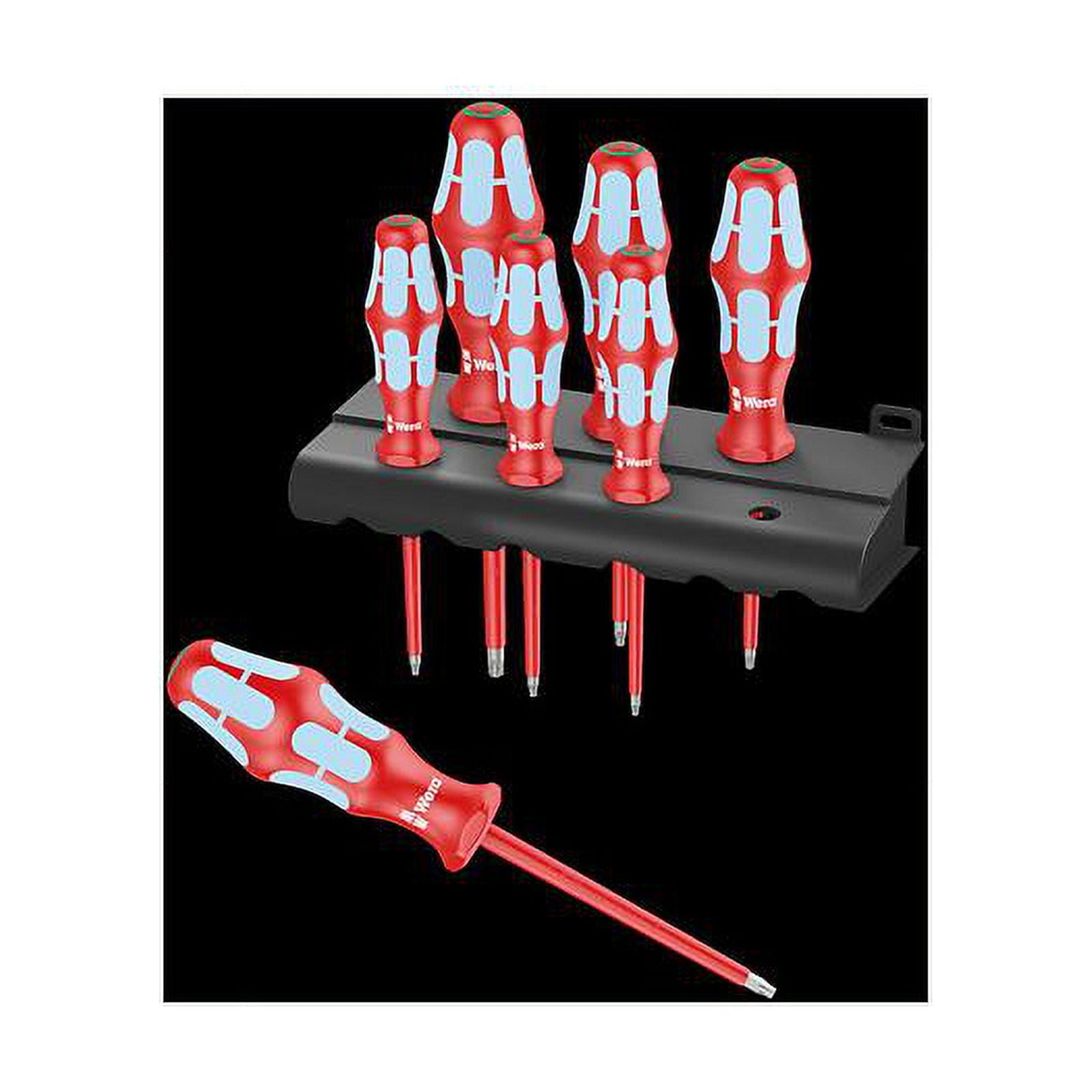 Wera 022767 VDE Insulated Stainless Steel Torx Screwdriver Set, 7 Pieces