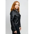 thumbnail image 4 of First Manufacturing WBL-1003VGL-S-BLK Demi Faux Leather Jacket for Women, Black - Small, 4 of 5