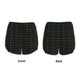 thumbnail image 5 of Xecao's Buffalo Plaid Dark Green for a double-layer running short for women, perfect for gym, tennis, and more, featuring a convenient pocket., 5 of 9