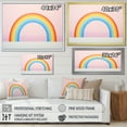 thumbnail image 4 of Designart "Respite In Minimalism Rainbows" Minimalism Floater Framed Canvas Wall Art, 4 of 5