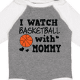 thumbnail image 4 of Inktastic I Watch Basketball with Mommy Boys Long Sleeve Baby Bodysuit, 4 of 5