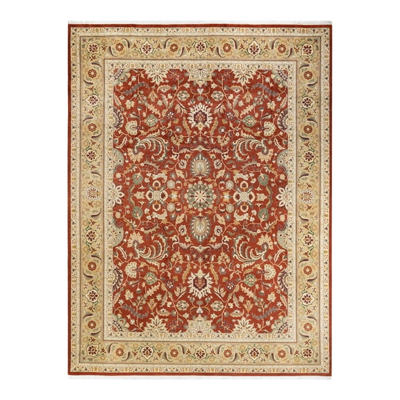 Mogul, One-of-a-Kind Hand-Knotted Area Rug - Orange, 9' 2" x 12' 1"