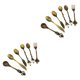 thumbnail image 1 of Toystoory De vajilla Retro, tenedor, cuchara de aleación, cuchara de cocina, cucharón de cocina, cucharilla de doméstico, cubiertos bronce verde 2piezas Toystoory CBP022364, 1 of 5