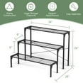 thumbnail image 3 of 3 Tier Outdoor Metal Heavy Duty Modern for Multiple Plant Display Stand Rack, 3 of 7