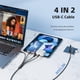 thumbnail image 5 of Cable de carga múltiple MPATIBY USB-A/C a USB-C 4 en 2, 5 of 7